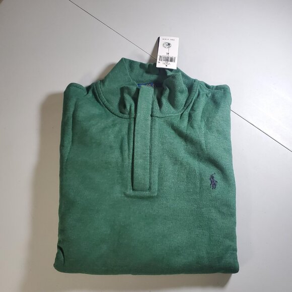 POLO Ralph Lauren Luxury Quarter Zip Cotton Pullover NWT sz XL - Picture 2 of 16